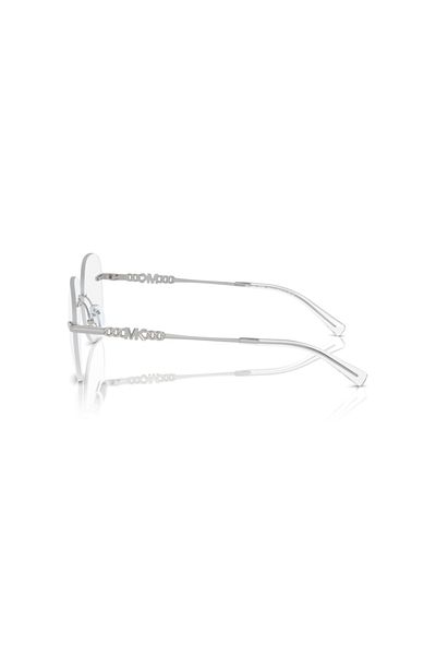 Michael Kors Woman Round Eyeglasses- Mk 3077 - Lense Size:56mm - Shiny Silver