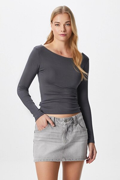 Ritnice Kayak Neck Need Long Sleeve Anthracite Soft Top / Blouse