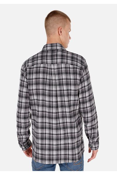 Colin's Regular Fit Gray Men's Shirt - Long Sleeve-Neck Plaid