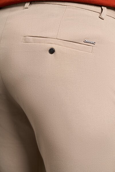 Morven Ανδρικό παντελόνι Jogger εφαρμοστό σε μπεζ χρώμα