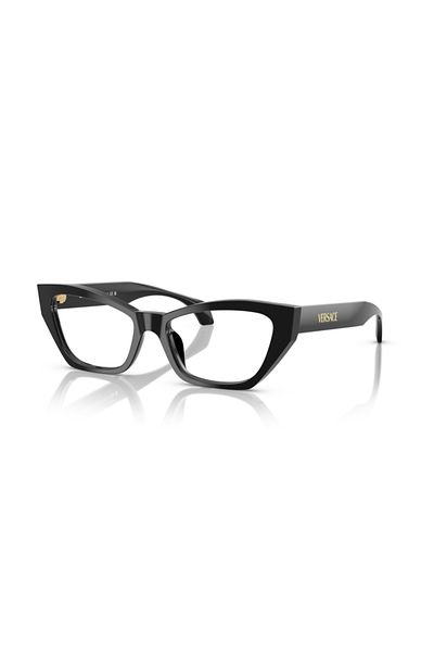 Versace Woman Cat Eye Eyeglasses- Ve 3373u - Lense Size:52mm - Black