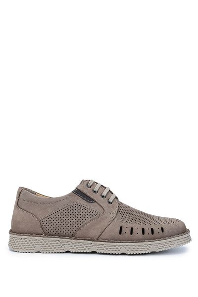 Tamer Tanca Men's Genuine Leather Beige Casual Shoes