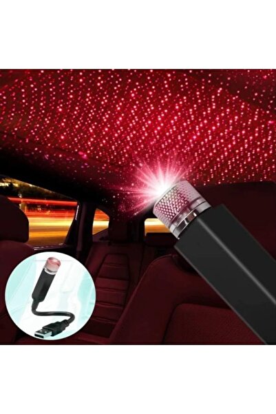 ÖZER LİGHT LAZER YILDIZ TAVAN LEDİ USB Lİ KIRMIZI RENK AÇI AYARLI OTO YILDIZ ...