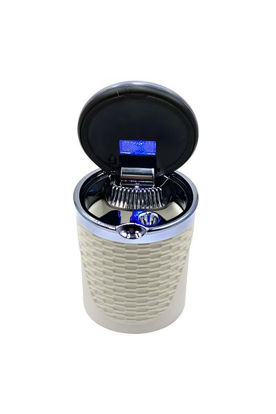 Generic Car Ashtray with LED Light and High-Temperature Resistant Stainless Steel Design Beige