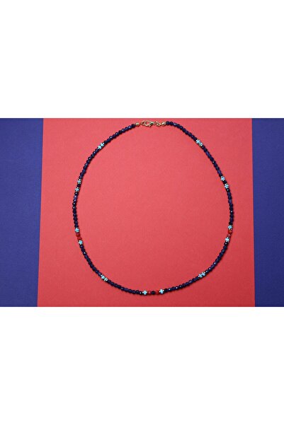 B Design jewelry قلادة من حجر الياقوت والمرجان والفيروز