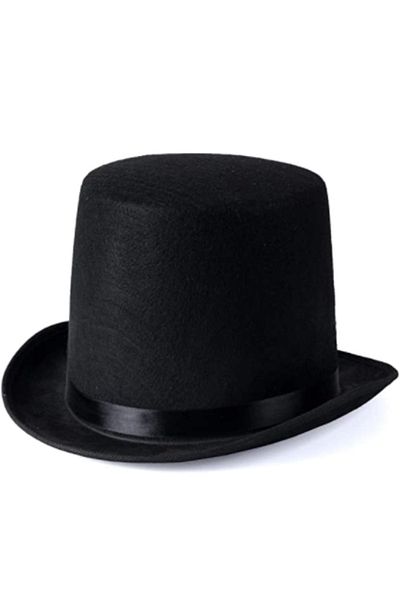 Belle Fusion Black Color Ringmaster Magician Hat Fedora Hat for Adults 15 cm