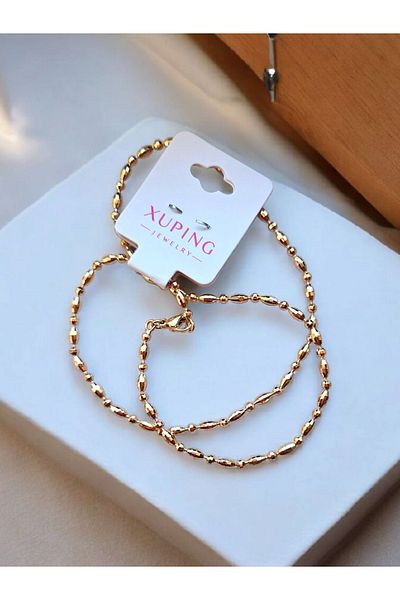 XUPING JEWELRY Melekcehobi Jewelry Xuping Brand 45 cm Rose Colored Heel Necklace