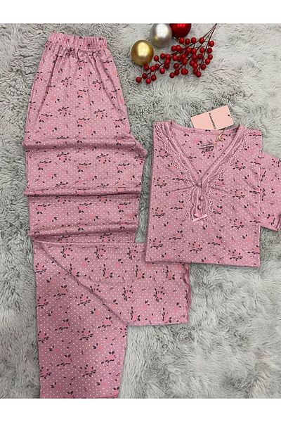 pijamaworld Softness Pajama Set - Short Sleeve, Long Summer, 3 Buttons, V-Neck