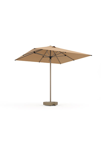 Tevalli Parasol's 250X250 Manuel Şemsiye Kapuçino   70 Lt Huge Krem