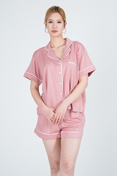 Kyron Women's Cotton Fabric Short Sleeve Pajamas Set - Stylish and Comfortable / Different Color Choices