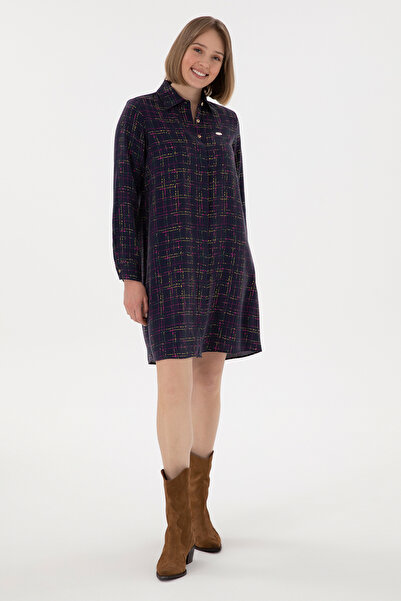 U.S. Polo Assn. Kadın Lacivert Dokuma Elbise 50289847-VR033