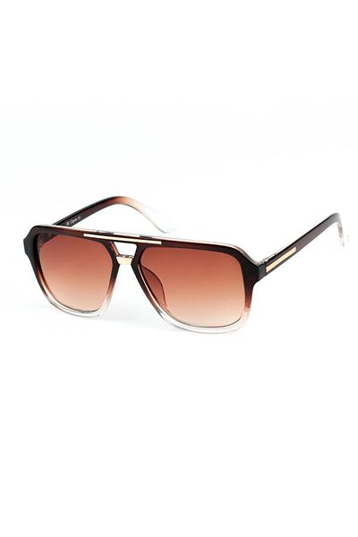 Di Caprio Men's Brown Uv400 Protection Rectangular Model Sunglasses