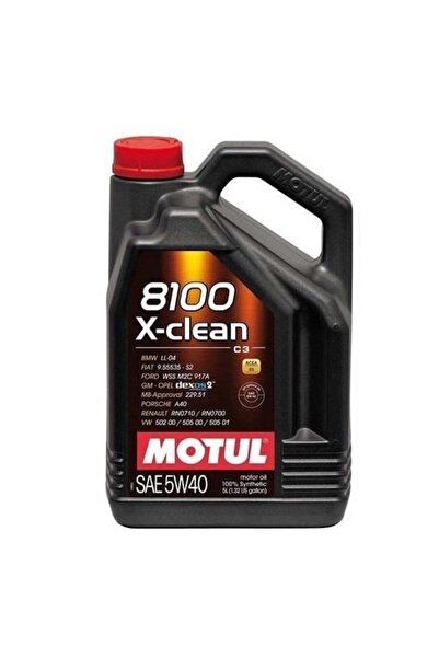 Motul 8100 X-CLEAN 5W-40 C3 MOTOR YAĞI 100% SYNTHETIC (5 LT)