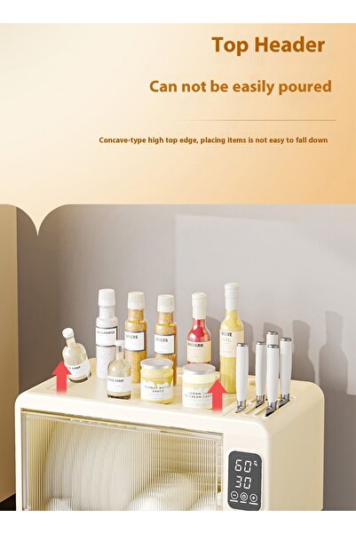 sharpdo Household Multi-Functional Kitchen Dish Storage Cabinet, Tableware Cupboard Dust-Proof Cabinet