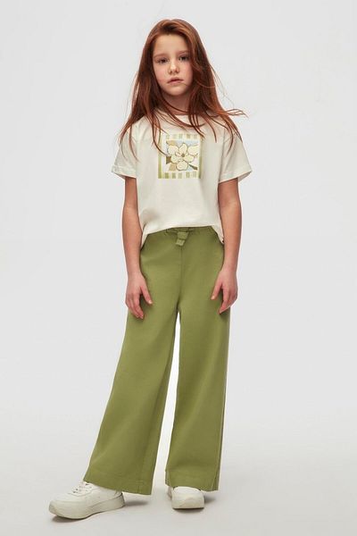 NK 8-14 Years Old Matter Green Female Child Pants