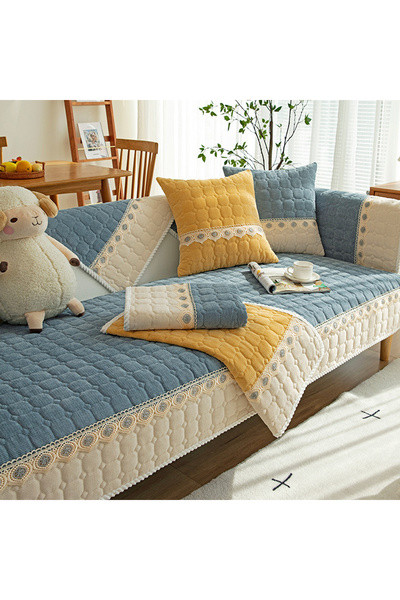 sharpdo Four Seasons Corduroy Sofa Seat Cushion Sofa Cover 110*240CM(Pillowcase Not Included)