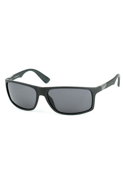 Di Caprio Men's Matte Black Uv400 Protection Rectangular Model Sunglasses