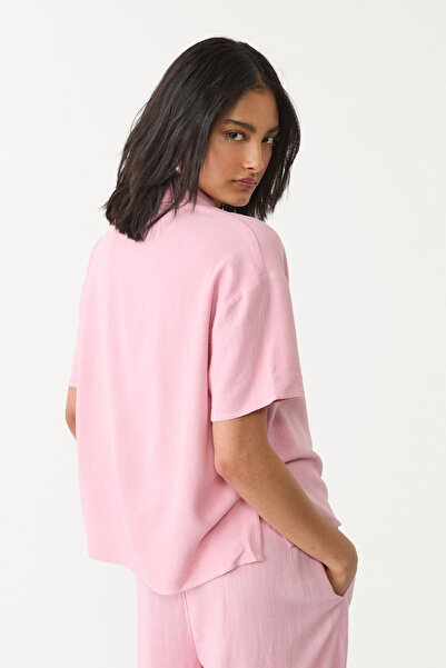 Stradivarius Linen blend short sleeve shirt