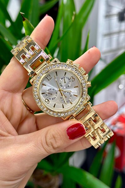 MİXY ACCESSORİES TAŞLI ÇELİK KADIN KOL SAATİ  (bileklik hediyeli özel kutu)