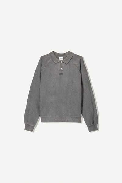 Bershka Polo collar sweatshirt