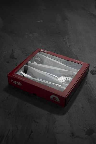 Nehir Sahra Sade 10 Piece Stainless Steel Serving Set