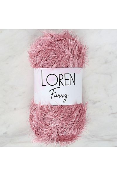 Kuzgun Online Shop Loren Furry Dusty Rose Πλεκτό Κλωστή - RF028