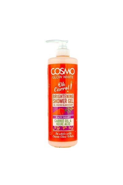 Cosmo جل الاستحمام المضيء Glow White 1000 مل، زيت الجزر وحمض الكوجيك ينظف بلط...