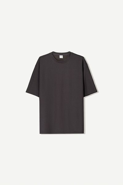 Bershka Short sleeve seersucker T-shirt
