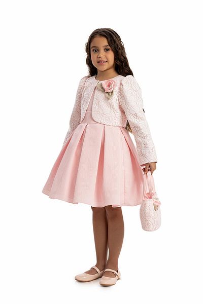 Pamina Pink Girl Stylish Dress 3-7 Years Old with Jacket