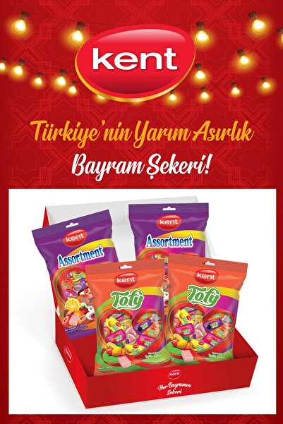 KENT Karışık ve Tofy Bayram Şekeri (375 Gr x 4 adet)