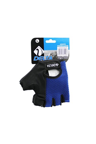 Go İthalat Fingerless - Meshed Sports Gloves Blue/Black Large (5372) Tygoo-Rs...
