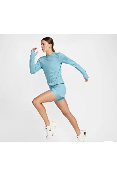 Nike Dri-Fit Swift Normal Belli Kadın Mavi Antrenman Şortu YAKAMOZ SPOR