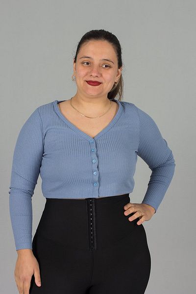 Truva XXL Plus Size Crop Cardigan Blouse