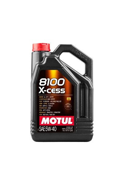 Motul 8100 X-CESS 5W-40 A3/B4 MOTOR YAĞI (5 LT)