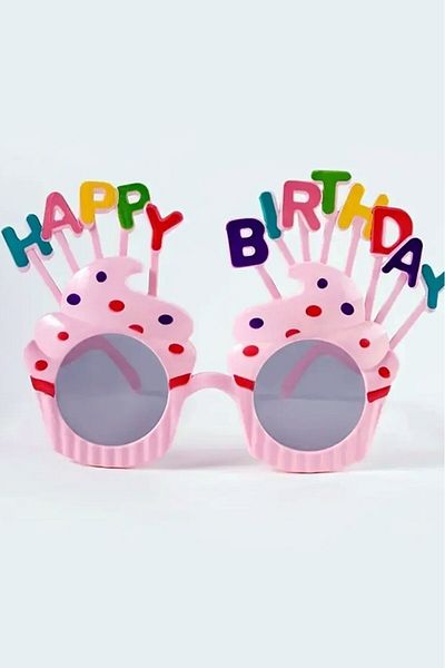 BeySüS Pink and Cupcake Themed Birthday Party Glasses