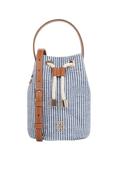 Tommy Hilfiger Premium Women's Striped Blue Beach Bag