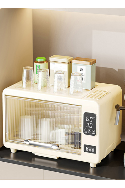 sharpdo Household Multi-Functional Kitchen Dish Storage Cabinet, Tableware Cupboard Dust-Proof Cabinet