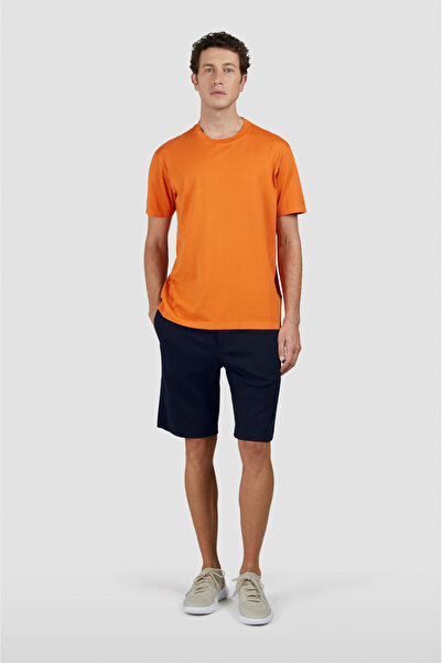 PAUL&SHARK Men's Regular Fit Cotton Elastic Waist Navy Blue Shorts 25411851 -050