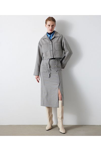 İpekyol Patterned Houndstooth Skirt