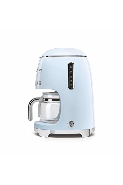 SMEG ماكينة تحضير القهوة بتنقيط على طراز الخمسينيات، باللون الأزرق الفاتح