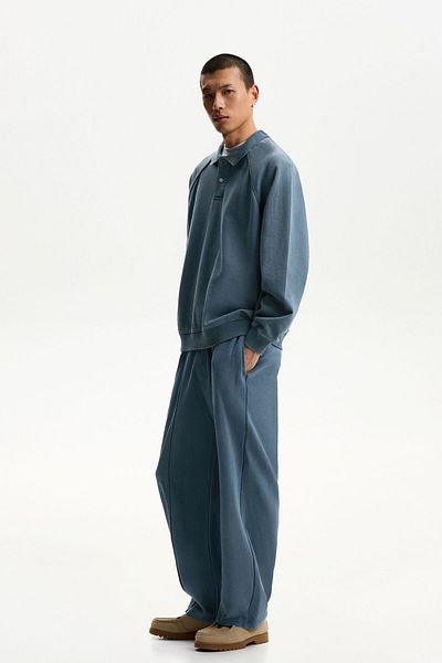 Bershka Polo collar sweatshirt