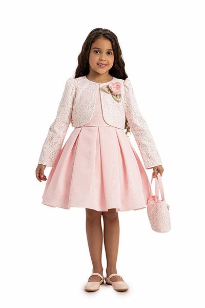Pamina Pink Girl Stylish Dress 3-7 Years Old with Jacket