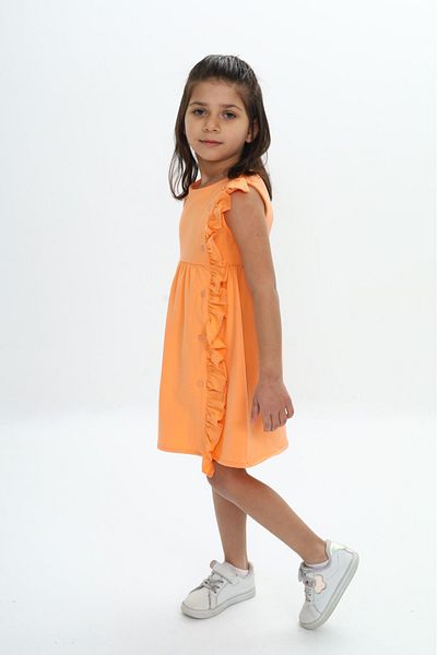 Toontoy Girl's Ruffle and Snap Detailed Dress
