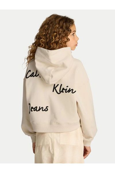 Calvin Klein Girls Beige Sweatshirts