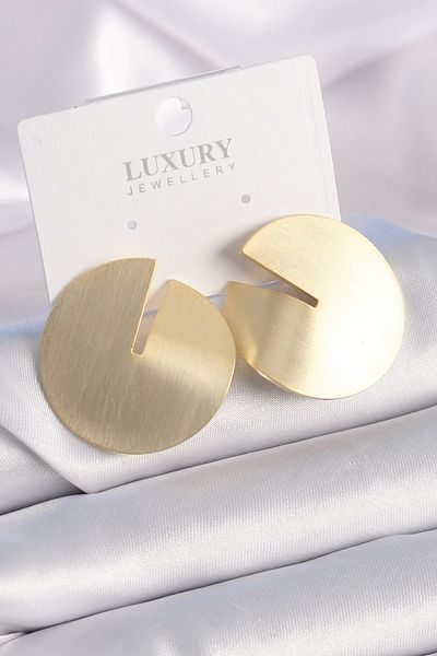Store النحاس الذهب اللون دائرة لوحة نموذج أقراط نسائية