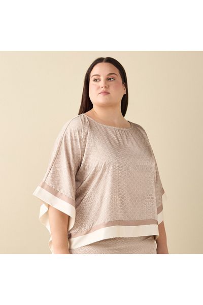 FAV All-Over Print Satin Kaftan Top and Pyjama Set