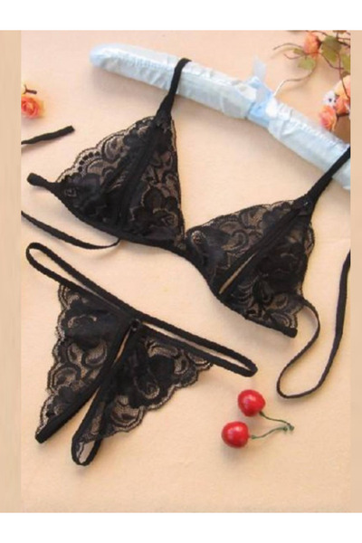 N NOXXO Fancy Black Lace Sexy Bra Panty Set Nnoxxo9705