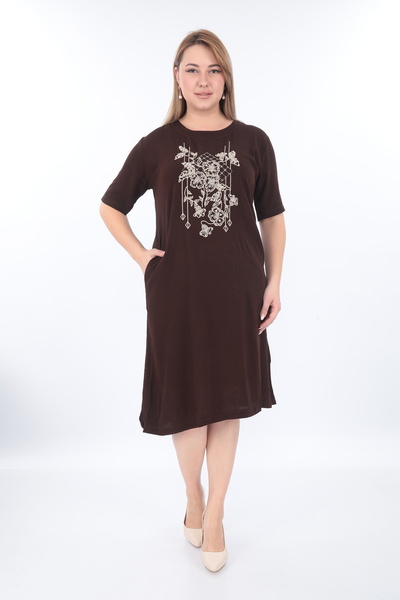 STELLETO Φόρεμα με πέτρες κεντημένο τσαλακωμένο