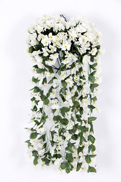 Yapay Çiçek Deposu Yapay Lüx Sarkan Menekşe 80 cm Krem