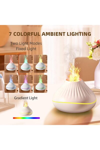 Aırstorr Essential Portable Aromatherapy 160ml Diffuser 7 Color Light Quiet Humidifier for Room Office